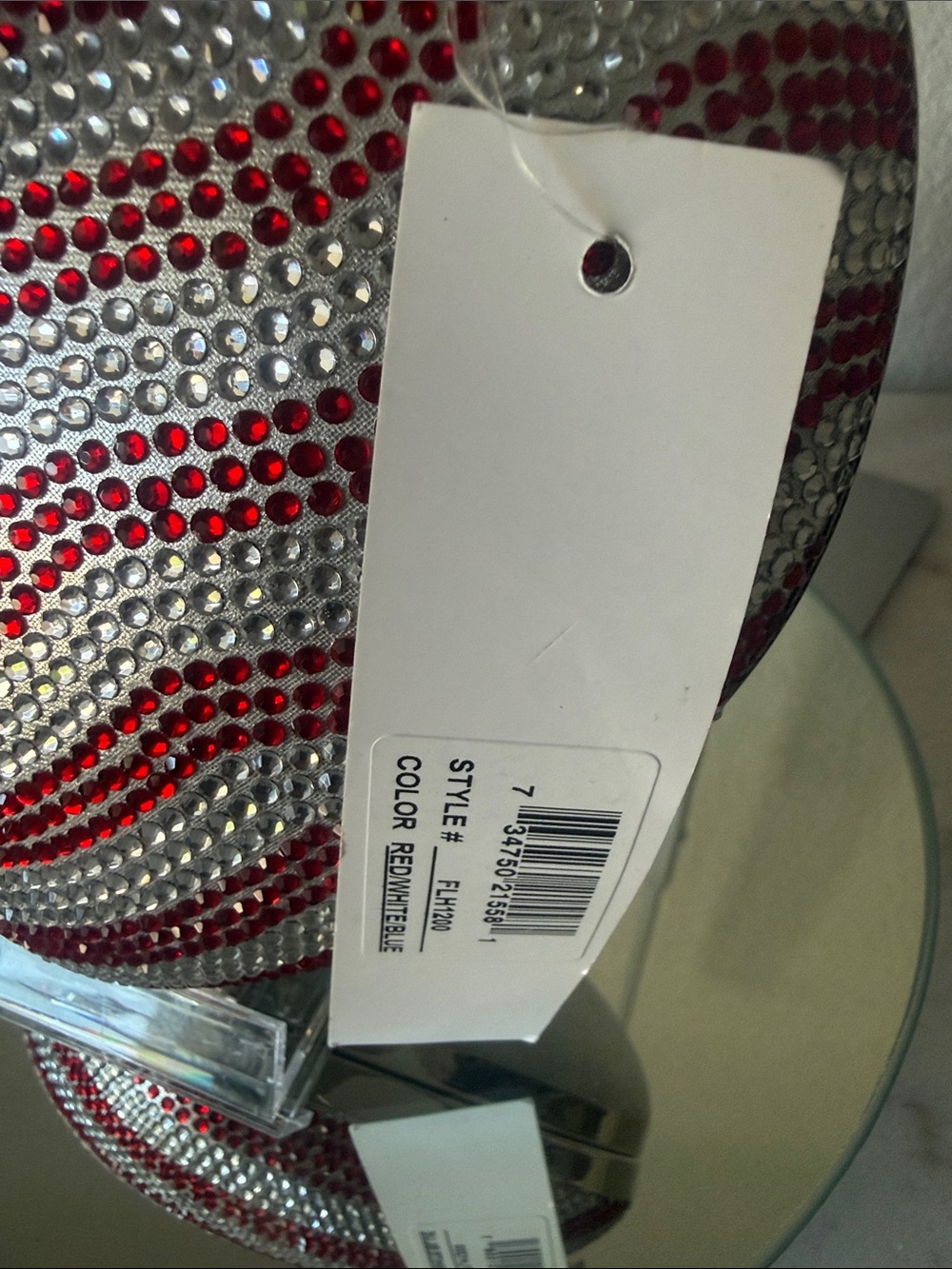 Rhinestone American Flag Heart Clutch Crossbody USA Patriotic Crystal Bag-NWT🇺🇸✨ - Picture 6 of 6